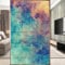 Sichtschutzfolie Fenster Bunt Fensterfolie für Badezimmer Kinderzimmer Schlafzimmer Wohnzimmer 44.5x300 cm Fantastische Wolke