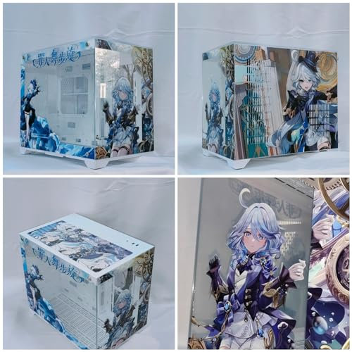 upim Computer Cases,Mid-Tower PC Gaming Case M-ATX - Front I/O USB 3.0 Port - Double Sided Tempered Wave - 7 Fan Positions - Water-Cooling Ready