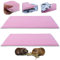 NEO SOLVO Lot de 2 Tapis de Jeu en Polaire pour Cochon d'Inde et Lapins - Tout en Un, C'est Une Couverture, Un Tunnel Géant, Une Maison, Un Coussin et Un Lit - 35cm x 70cm - Rose