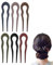 6 Piezas Horquillas en Forma U Palillo, Pelo de Estilo Francés Horquilla, 2 Puntas Updo Chignon Pin, para Moño Mujer, Pinzas Cabello Vintage, Accesorios Cabello,U-Shaped Hair Pins