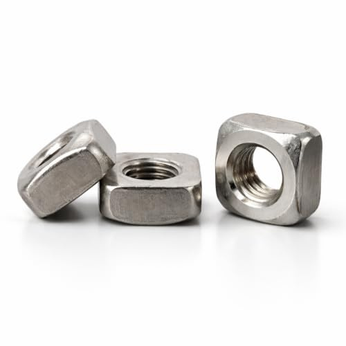 Tuercas cuadradas M5 para adaptarse a pernos y tornillos métricos de acero inoxidable A2 DIN557 (paquete de 20)