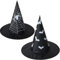 NJCXOLA Chapeau de Sorcière Noir, Chapeau d'Halloween Filles et Garçons, Accessoires Halloween, Déguisement Sorcière, Taille 38 cm, Noir