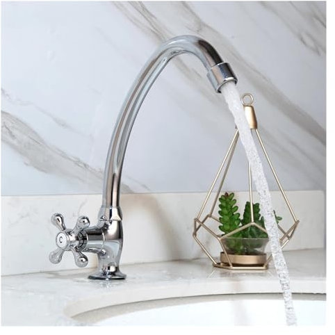 kitchen faucet Luxury Chrome Polished Kitchen Faucet Basin Sink Deck Mount Single Handle & Hole Only Cold Saving Tap Bathroom Faucet,Sink Faucet kitchen taps for sink