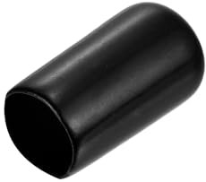 QUARKZMAN 15Pcs Embouts en Caoutchouc 3/8(9.5mm) ID Embout Rond en Vinyle pour Vis de Protection de Filetage Noir