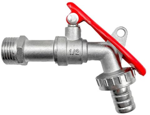Laroal Grifo Exterior con Llave de Rosca de 1/2 con Llave de aleación de Zinc Grifo antirrobo para Manguera de jardín, Ideal para reemplazo de grifos de jardín y Cocina