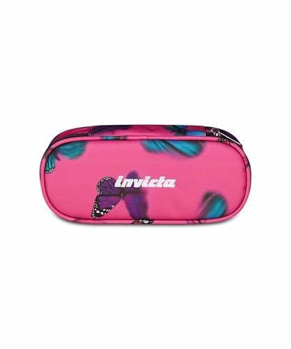 Invicta Portapenne Scuola Lip, Rosa, Taschino Interno con Zip e Passanti Elastici Portapenne, Accessori Zaino, Scuola Media e Superiore, Per Ragazzo e Ragazza