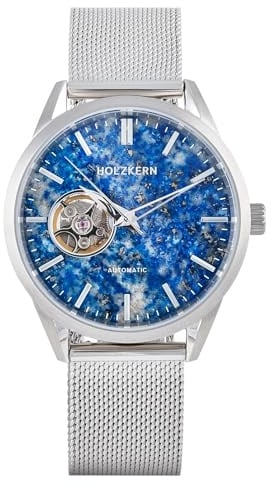 HOLZKERN Armbanduhr Automatik Inverno Lapislazuli/Silberfarben