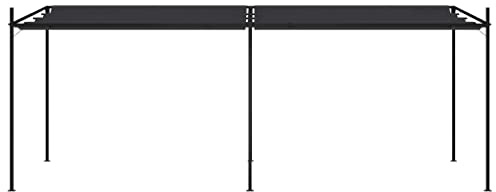 Qnhdfrt Gazebo con Tetto Retrattile 6x3m Pergola da Giardino Antracite | Tenda parasole con solida struttura in ferro e telo scorrevole per creare zone d'ombra in giardino o terrazza.