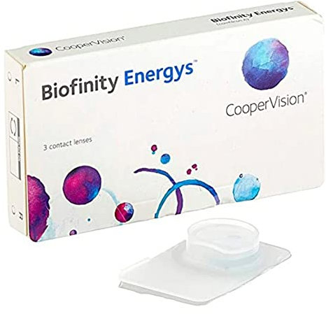Biofinity Energys - Lentes de contacto esféricas mensuales (R 8.6 / D 14.0 / -1.00 Diop), Pack de 3 uds.