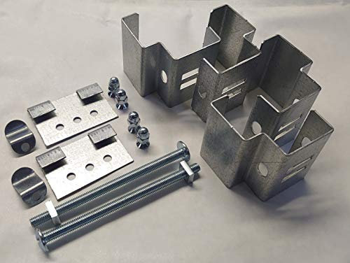 POSTFIX PF10 - Pack of 2 - Fix Your OWN Hanging Basket Brackets to 4 x 4 Slotted Concrete Fence Posts NO Drilling!