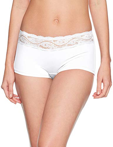 Triumph Damen Spitzen-Unterhose Lovely Micro Short, aus Mikrofaser, M, Weiß