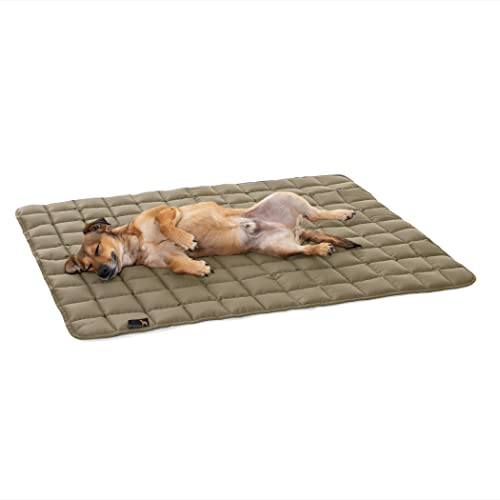 Pointer | Hundedecke 130 x 110 cm, Gepolstert & Strapazierfähig - Hundematte Waschbar bis 95°C, Liegedecke für Boden oder Sofaschutz - Outdoor geeignet (XL - 130x110 cm, Goldbraun)