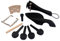 Geigen Zubehör Set, . Kinnrest, Endbolzen , Tailpiece Saitenhalter, Stimmwirbel, Brücke, Zange, Stimmstock Geeignet für 4/4 Violine