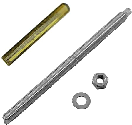 Lumonic Ankerstange + Verbundankerpatrone M10 x 165 Edelstahl A4 I Zur Verwendung als Keilanker, Metalldübel, Bolzenanker, Blitzdübel I Für verschiede