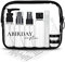 ABIRDAY Travel Size Bottles Containers for Toiletries with Toiletry Bag and Label, Leak-Proof & TSA Approved Carry-on for Airplane Women Men, Black, Travel Bottles-B