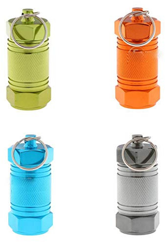 Pilulier étanche en aluminium avec porte-clés pour bouteille de médicament, joint de premiers secours