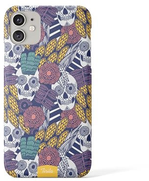 Tirita Hard Phone Case Cover Compatible with iPhone 11 Pro Max Halloween Pumpkin Skull Ghost Zombie Sugar Skull