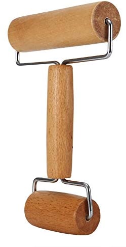 Pizzaroller aus Holz Pizzarolle, Mini-Nudelrolle für Pizzateig Brötchenrolle Pizza-Rolle für Backwaren, Noodles Fondant für Torten von (Stil 1)