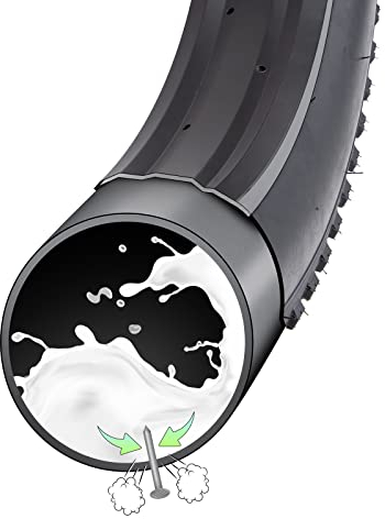YunSCM 2er-Pack Selbstdichtend 26 Zoll Schlauch 26x4.0/4.5 AV32mm Valve,pannensicherer,Selbstreparierender Kompatibel 26 Zoll Fahrradschlauch 26x4.5 Verhindern und Reparieren