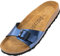 Palado Pantoletten Damen Malta Arizona – gefertigt aus hochwertigem Material – moderne Metallic-Oberfläche – weiches Veloursleder-Fußbett Blau UK8 - EU41