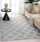 the carpet Knight Eleganter, Hochwertiger, Wohnzimmer Teppich, Softer Kurzflor, 3-D Effekt, Glänzende Design-Elemente, Hoch-Tief Struktur, Grau, 160 x 230 cm