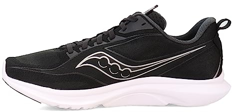 Saucony Men's Kinvara 13 Running Shoe, Black/Silver, 10 Wide