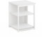 Furinno Camnus Modern Living Beistelltisch, Nachttisch, Solid White (weiß)/Weiß, 38.6(W) x 51.1(H) x 39.9(D) cm