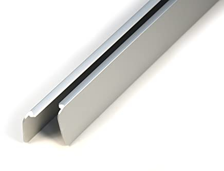IHC Barre d'extrémité d'angle 38 mm 65 cm pour plan de travail de cuisine sans trous gauche+droite