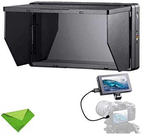 GODOX GM55 On-Camera Monitor 5.5 Inch IPS Touch Screen 1920 x 1080 IPS Screen Support 4K HDMI Output Camera Field Monitor Compatible 3D LUT Rec.709 for DSLR ILDC Cameras (Battery NOT Included)