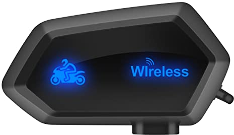 Interphone avec Casque sans Fil pour Moto | Casque intercom avec Support pour Effacement du Bruit, Kit Microphone Universel imperméable Support