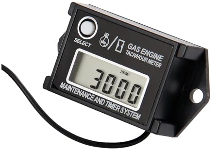 HonorMeet Digital LCD Maintenance Hours Tachometer, RPM Hours Counter for Generator,Waterproof Design for Gas Powered Lawn Mower Alternator Compressor Chainsaw ATV Outboard Motor and Snowblower etc.