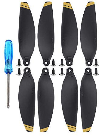 WANGCL 2 Pairs Drone Propellers for Mavic Mini, Low Noise Propellers, Powerful Drone Accessories - Black and Gold