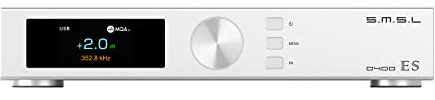 S.M.S.L D400ES Audio DAC, ES9039MSPRO Chip, MQA Hard Decoding XMOS XU-316 DSD512 PCM aptX THD+N 0.00005%(-125dB), USB/Optisch/Koaxial/Bluetooth/I²S/AES Eingang mit Fernbedienung