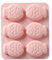 6 trous dessins animés poisson en silicone moules gâteau bonbon au chocolat pain fudge cuisine boulangerie moule de pâturage savon à la main fabriqué des biscuits roses de moule en silicone