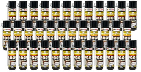 Isolbau 2K Montageschaum B2 Zargenschaum - Premium PU-Schnellschaum für Türen, Fenster, Dämmung & Montage - 36 x 400 ml