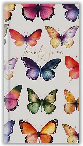 Terminplaner 2025, schmal, Wochenansicht, Ganzjahres-Tagebuch, Kalender, Planer (Schmetterling)
