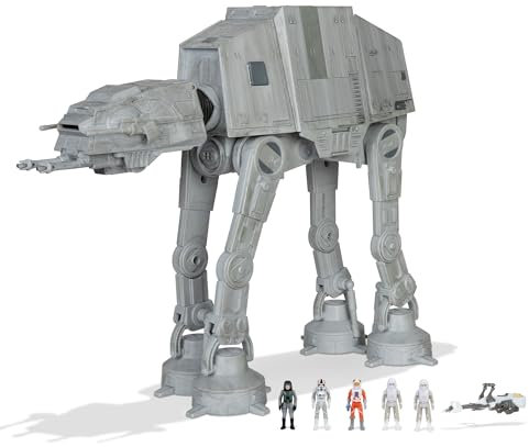 Bizak Star Wars 62610170 Micro Galaxy Squadron at-at Véhicule d'assaut de 25 cm avec Accessoires et 5 Figurines