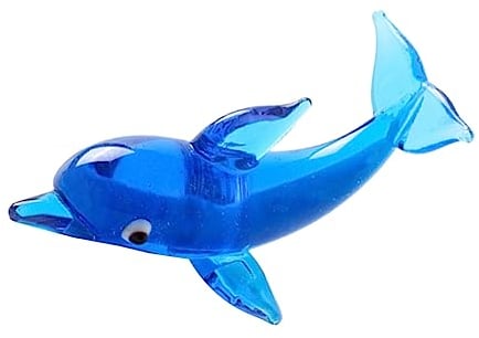 Garneck Delphin-Ornament Miniaturtier Delfinfiguren Aus Kristallkunst Mini-Delphin-Figur Miniatur-tierornamente Meerestierfiguren Kristall-tierfiguren Briefbeschwerer Handbuch Glas