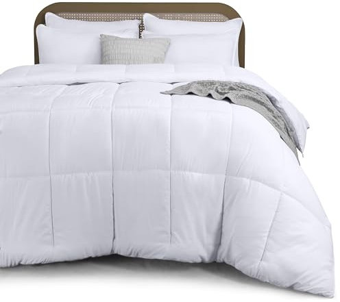Utopia Bedding Double Duvet 7.5 Tog With Corner Tabs - Microfiber Soft All Seasons Quilt - Box Stitched Down Alternative (White)