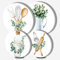 Couvreurs de brûleur de poêle électrique de cuisine 4 couvercles de brûleur de poêle ronds，20 cm et 25 cm Couvercles de brûleur de poêle à gaz, couvercle de brûleur de poêle en métal décor de cuisine