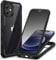 CENHUFO Compatible with iPhone 12/12 Pro Case Built-in Privacy Screen Protector, 360 Full Body Privacy Case for iPhone 12/12 Pro with Anti Spy Screen Protector -Black
