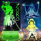 Eygerur One Piece Geschenke Dekoration Nachtlicht 2 Stück 3D LED Illusion Lampe 16 Farben Kunst Skulptur Lichter USB Smart Touch Taste Fernbedienung Tischlampe perfekte Geschenke für One Piece Fans
