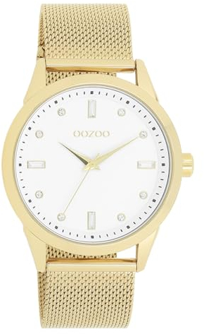 Oozoo Timepieces Damen Uhr | Armbanduhr Damen mit Metallarmband | Hochwertige Uhr für Frauen | Edle Analog Damenuhr in rund C11282