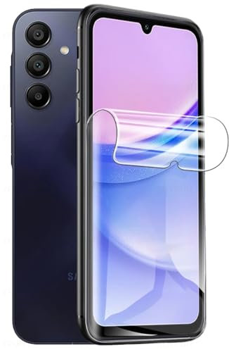 [2Pcs] Film hydrogel pour Samsung Galaxy A15 5G 4G (6.5), Protection d'écran [Clear HD] Film Protecteur TPU Souple [Pas de Verre ]