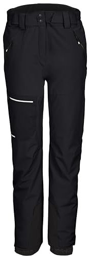 killtec Damen Skihose/Funktionshose mit Kantenschutz und Schneefang KSW 49 WMN SKI PNTS, schwarz blau, 46, 41985-000
