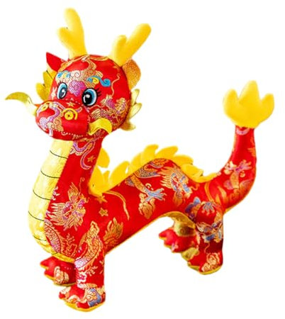 ibasenice Doll Dragon Mignon Mascotte Chinoise De Année du Dragon De Nouvel an Décoration Festive
