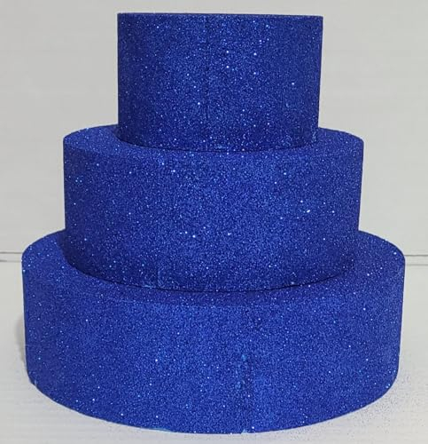 Torte in polistirolo di diverse misure e diametro 3 piani, altezza dischi 6 o 10 cm ciascun piano colorate con vernice, con o senza glitter torta caramelle torta finta compleanno