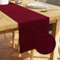 Encasa Tischläufer | Geprägtes Samt | Größe 32x150 cm | Farbe Kastanienbraun mit Premium-Polyester - Maschinenwaschbar