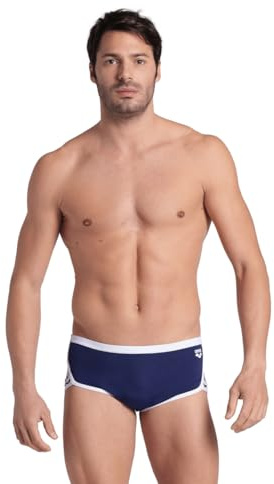 Arena Herren Badehose Badeshorts Schwimmhose Icons Swim Low Waist Short Solid, Farbe:Navy, Wäschegröße:7, Artikel:-710 Navy/White