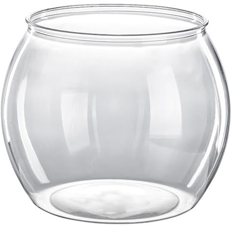 Jeorywoet Plastic Fish Bowls 6.3'' Dia Clear Goldfish Bowl Shatterproof Fish Bowl Vase Small Aquarium Fish Bowl for Hydroponic Planter Terrarium Bowl Office Table Decor, Fish Bowl Plastic